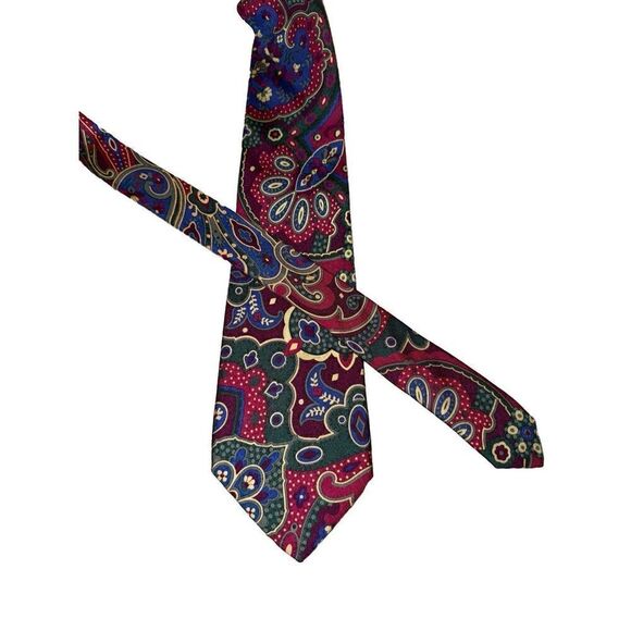 Bullock & Jones Abstract 100% Silk Handmade in Italy Neck Tie - Picture 1 of 6